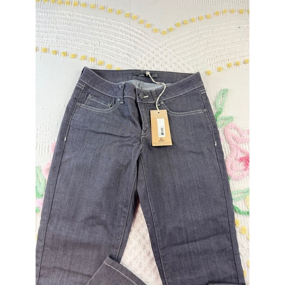 Prana Kara Jean Womens 2 Dark Wash Denim Low Rise Fitted Stretch W4KARA112 - Picture 3 of 12
